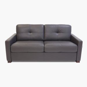 Italia Charcoal Leather Full Sleeper