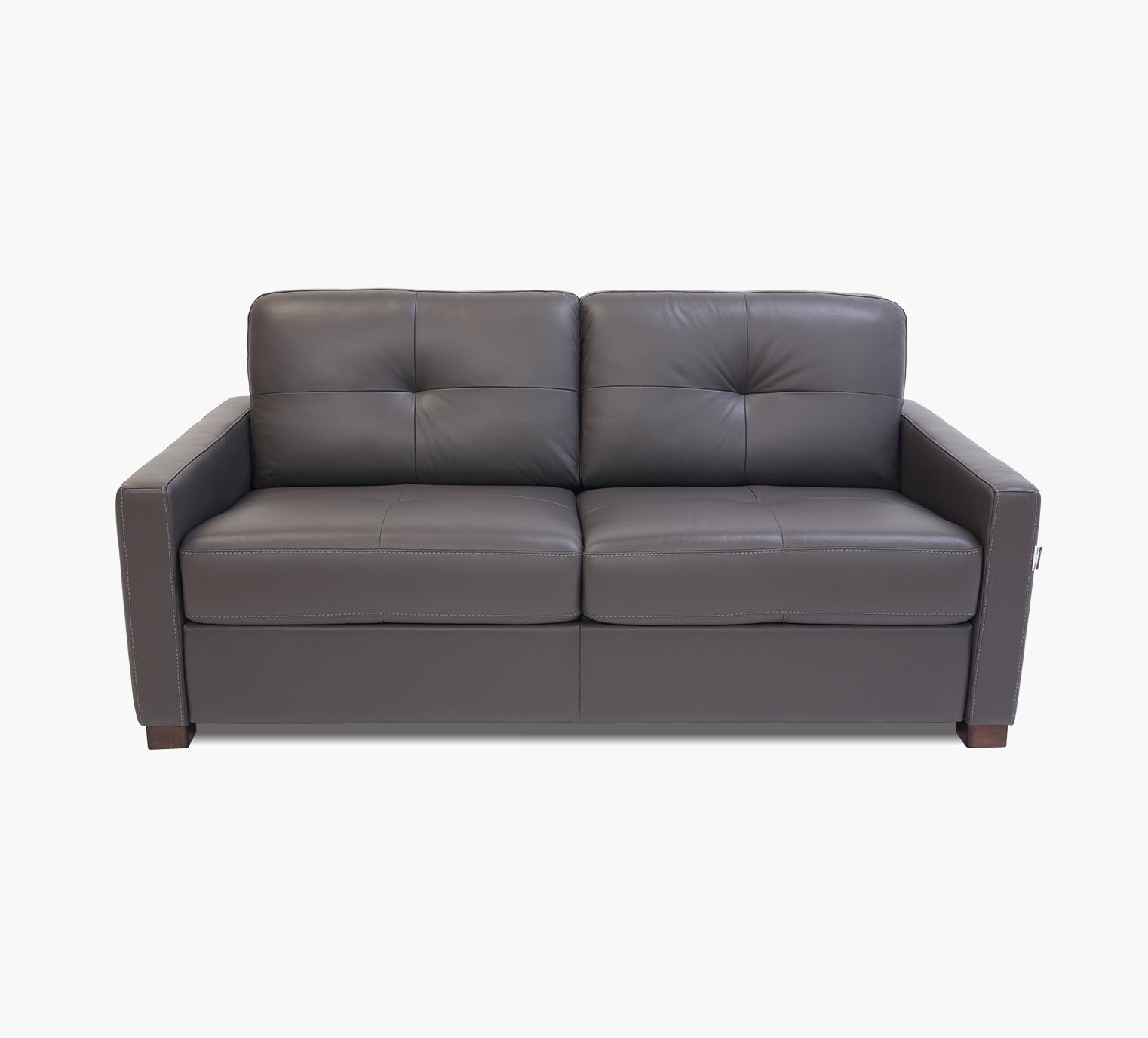 Italia Charcoal Leather Full Sleeper