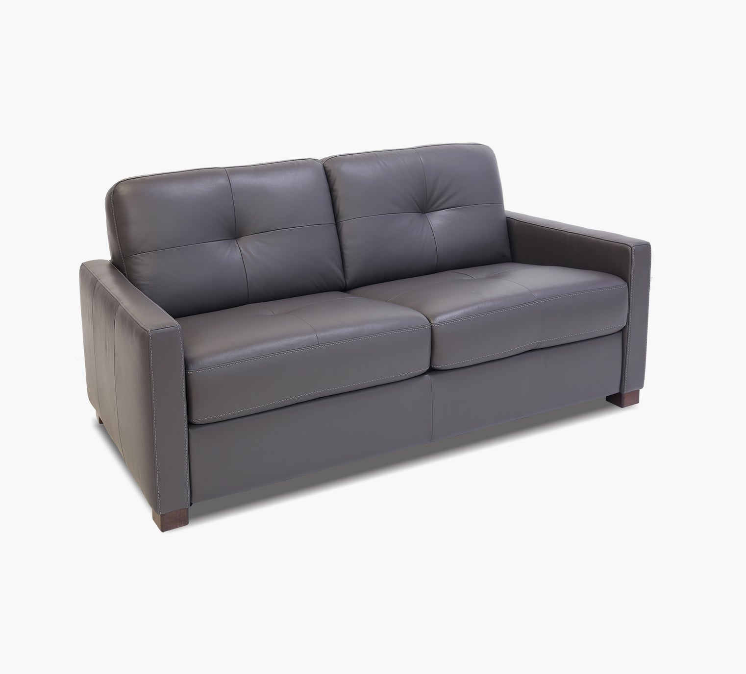Italia Charcoal Leather Full Sleeper - Image 2
