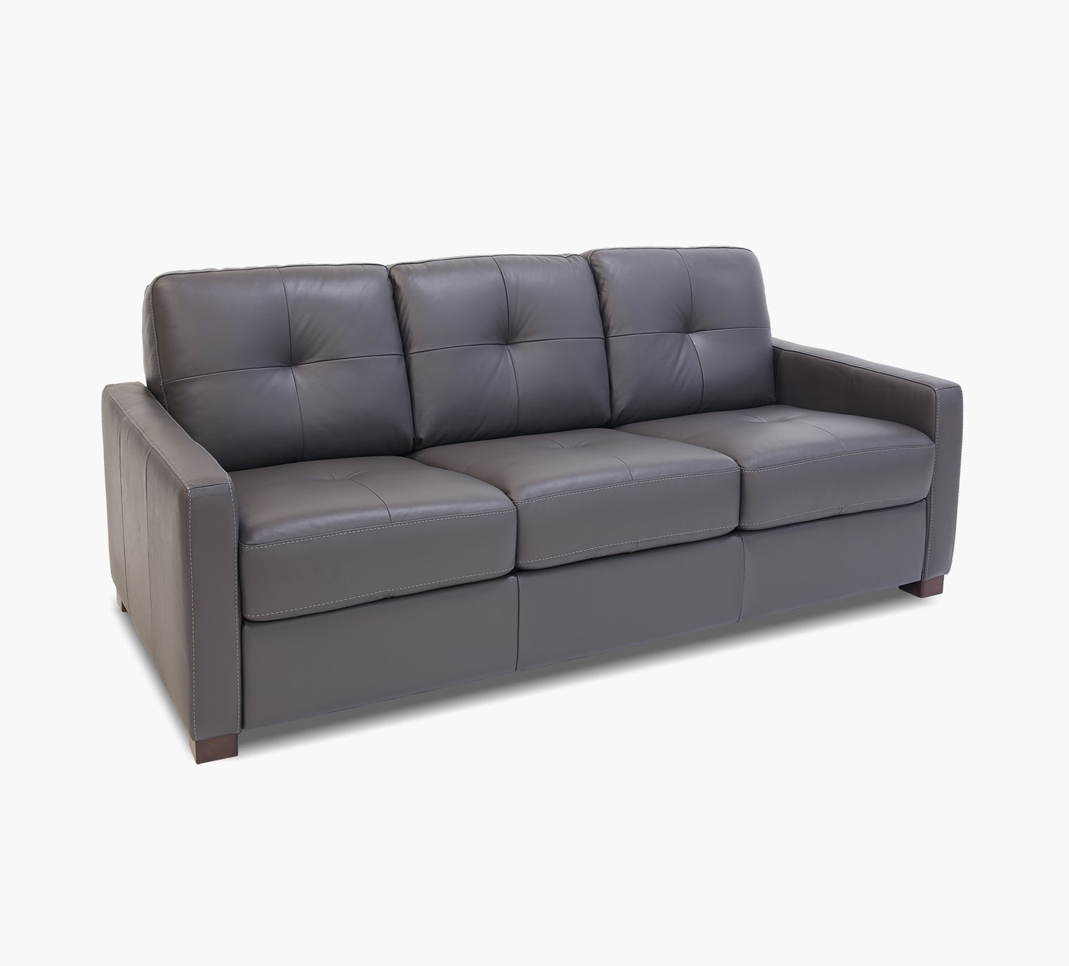 Italia Charcoal Leather Queen Sleeper - Image 2